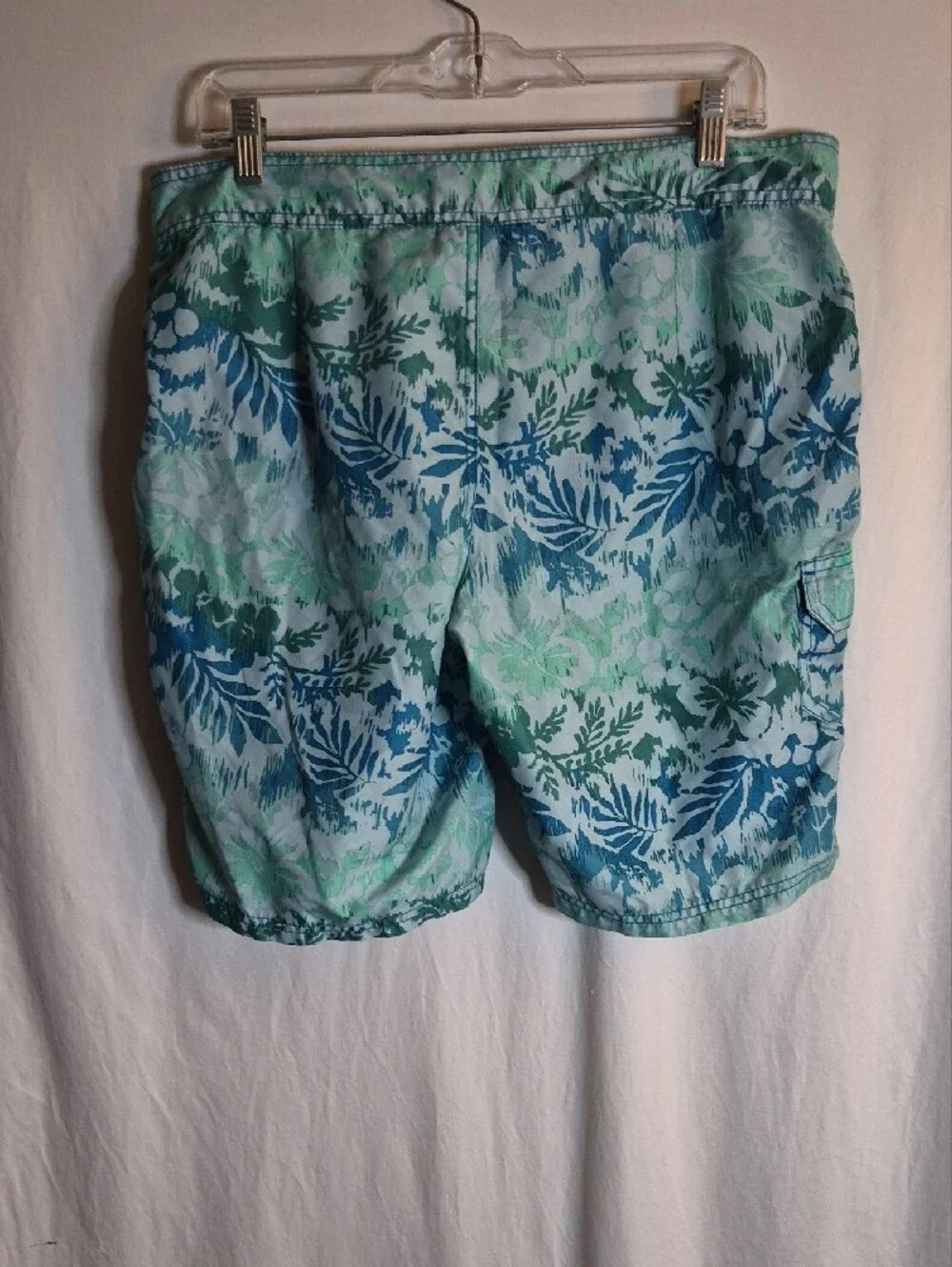 Women’s Tropical Print Bikini Bottoms in Blue and Green
